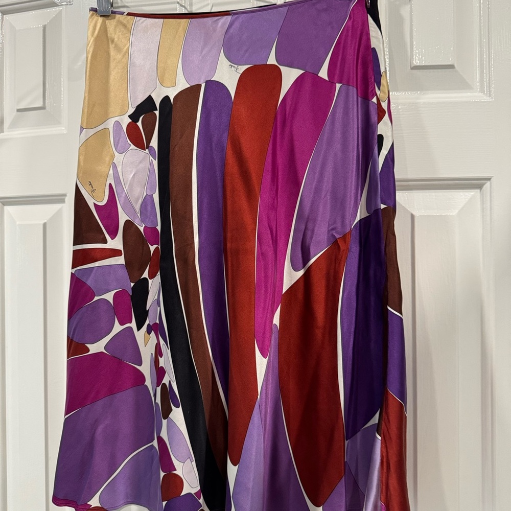 Emilio Pucci Multicolor Abstract A-Line Skirt